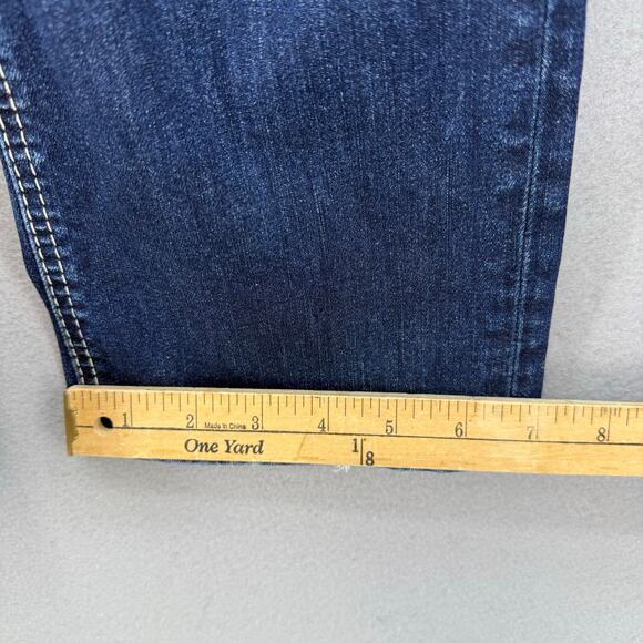 Silver Jeans Women's 30x22.5 (10) Dark Blue Suki Capris Distressed Preppy Summer - Picture 13 of 13